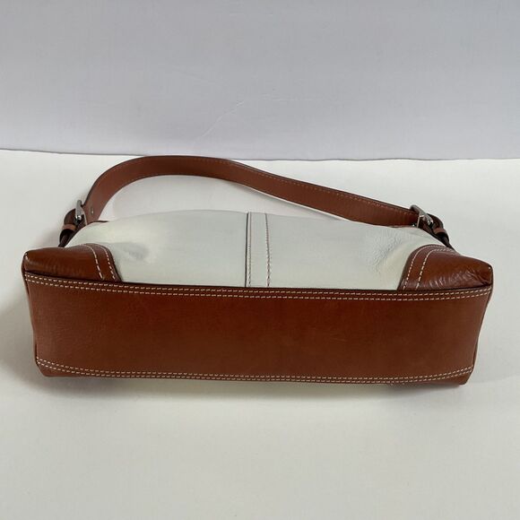 Coach Y2K Hamptons Soho Demi Cream & Brown Leather Baguette Shoulder Bag F11195 - Picture 10 of 14